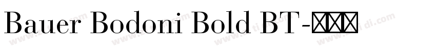 Bauer Bodoni Bold BT字体转换